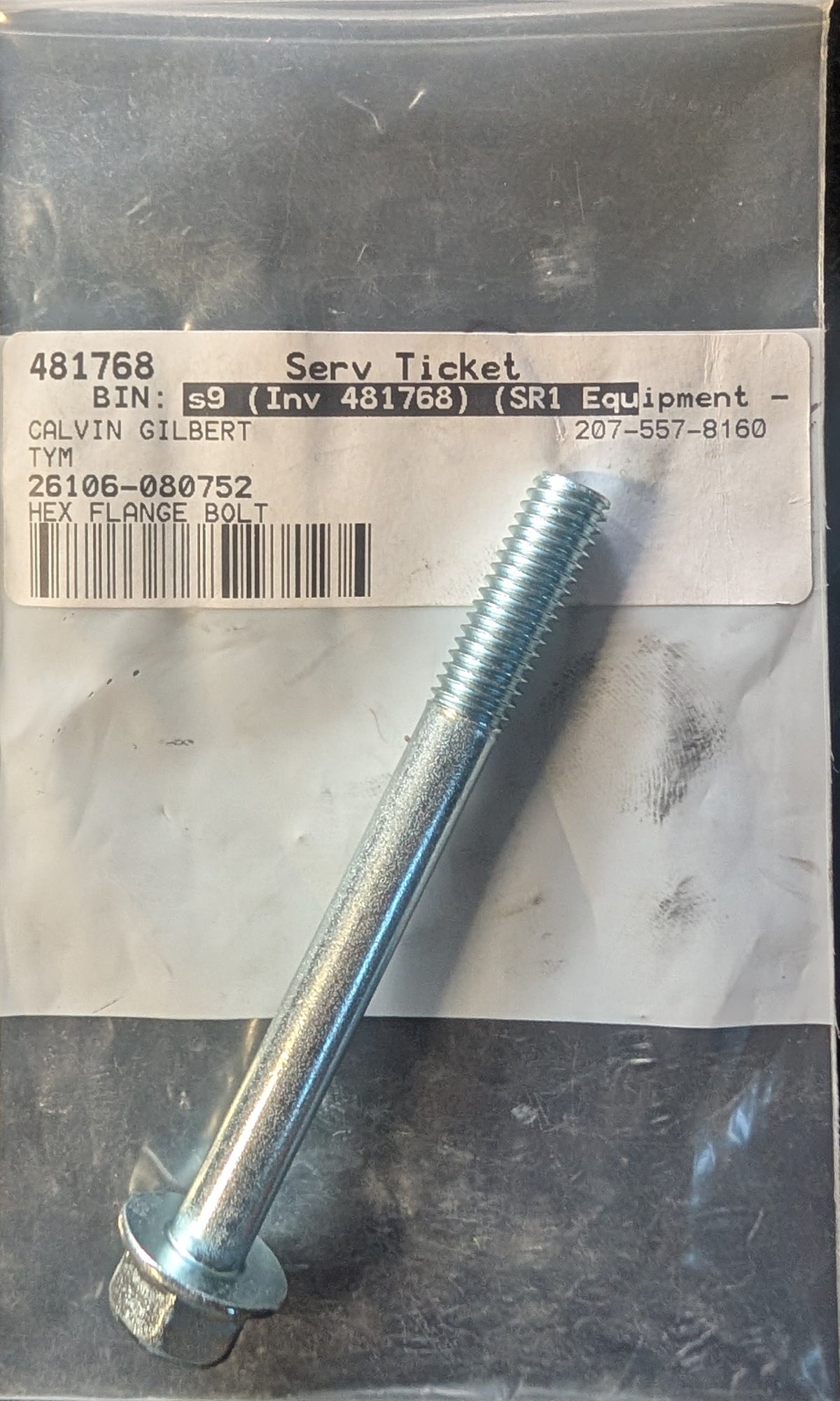 26106-080752 - HEX FLANGE BOLT image 0