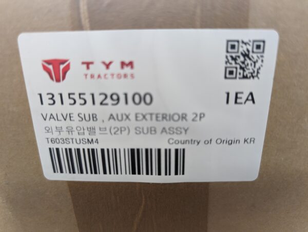 TYM AUXILIARY VALVE KIT