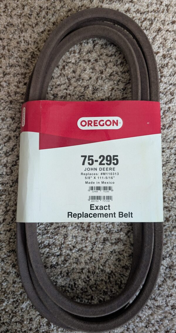 75-295 - Oregon Replacement John Deere Belt M110313 5/8" x 111-5/16"